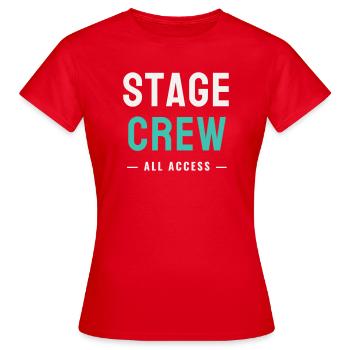 Équipe de scène Toute l’Accès Concert de l’équipe de scène - T-shirt Femme - rouge - Devant - AI Model Female 172 dark (172cm)