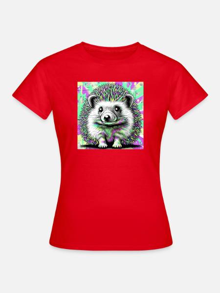 Igel - Frauen T-Shirt - Rot
