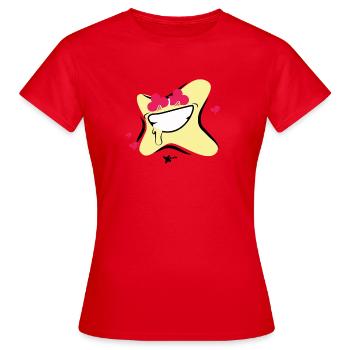 Étoile au sourir cœur d'amour - T-shirt Femme - rouge - Devant - AI Model Female 172 dark (172cm)