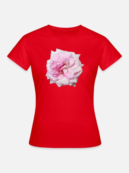 Aesthetic_Pink_Rose_Dew_Drop_Gift_For_Mom - Frauen T-Shirt - Rot