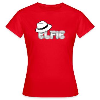Prénom Elfie - T-shirt Femme - rouge - Devant - AI Model Female 172 dark (172cm)