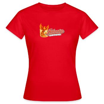Atlanta Phoenix Resurgens Logo Tee - T-shirt Femme - rouge - Devant - AI Model Female 172 dark (172cm)