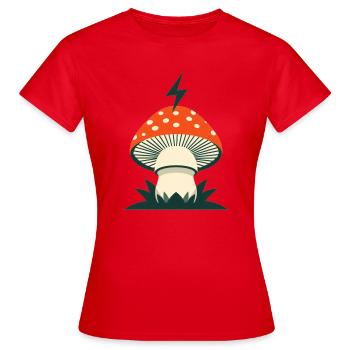 Forêt de champignons éclair Design graphique - T-shirt Femme - rouge - Devant - AI Model Female 172 dark (172cm)