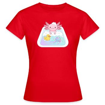 Bathtubs Axolotl - Women's T-Shirt - red - Front - AI Model Female 172 dark (172cm)