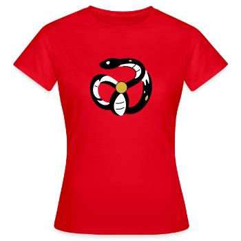 Symbole du Serpent Infini Streetwear minimaliste - T-shirt Femme - rouge - Devant - AI Model Female 172 dark (172cm)