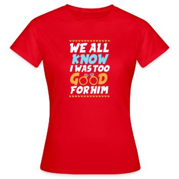 Divorce - Women's T-Shirt - red - Front - AI Model Female 172 dark (172cm)