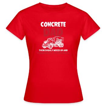 Bétonnière à béton pavée en béton - T-shirt Femme - rouge - Devant - AI Model Female 172 dark (172cm)