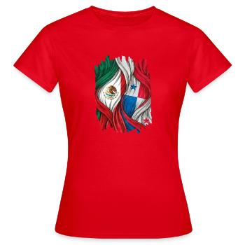 Proud of the flags of Mexico and Panama - Women's T-Shirt - red - Front - AI Model Female 172 dark (172cm)