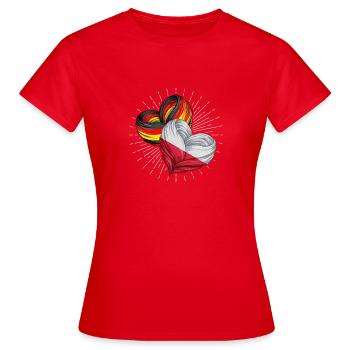 Amitié entre l’Allemagne et la Pologne - T-shirt Femme - rouge - Devant - AI Model Female 172 dark (172cm)