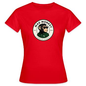 Mad Monkey Monkey Green Polo - Women's T-Shirt - red - Front - AI Model Female 172 dark (172cm)