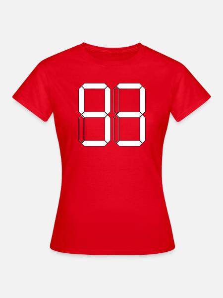 NUMMER 93 Dreiundneunzig Geschenk Digital - Frauen T-Shirt - Rot