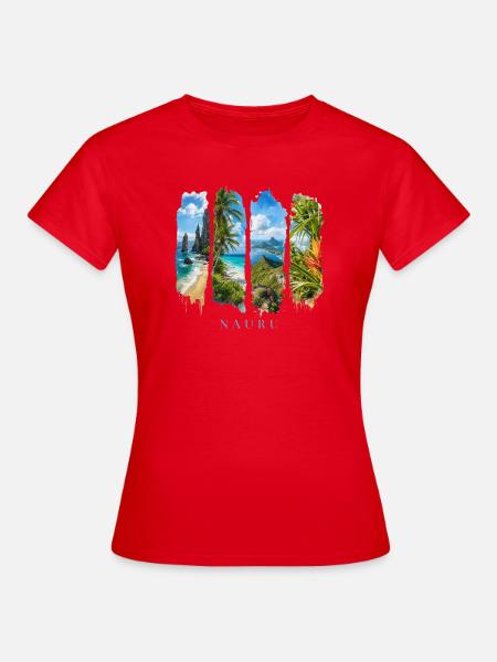 Nauru Urlaub Travel – Südsee Insel & Strand - Frauen T-Shirt - Rot