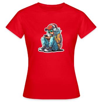 Gamer Graphics - Women's T-Shirt - red - Front - AI Model Female 172 dark (172cm)