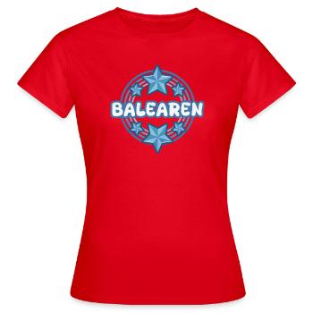 Reise Balearen - Frauen T-Shirt - Rot - Vorne - AI Model Female 172 dark (172cm)