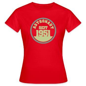 1951 - T-shirt Femme - rouge - Devant - AI Model Female 172 dark (172cm)