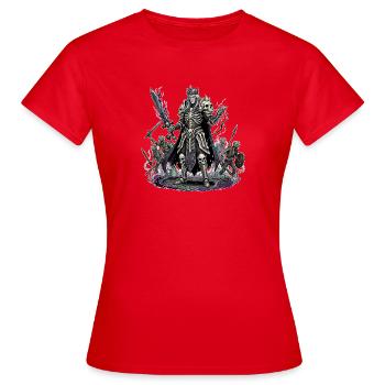 Puissant Chevalier de la Mort - T-shirt Femme - rouge - Devant - AI Model Female 172 dark (172cm)