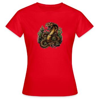 Desert cobra and its companion - Women's T-Shirt - red - Front - AI Model Female 172 dark (172cm)