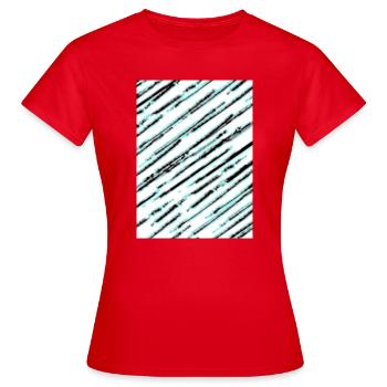 Diagonal turquoise texture - Women's T-Shirt - red - Front - AI Model Female 172 dark (172cm)