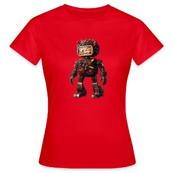 Robot Chocolat Robot Bonbons - T-shirt Femme - rouge - Devant - AI Model Female 172 dark (172cm)