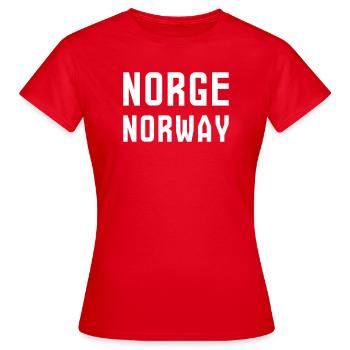 Norway - Norway - Women's T-Shirt - red - Front - AI Model Female 172 dark (172cm)