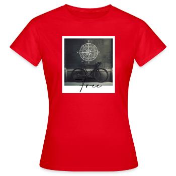 Bike - Women's T-Shirt - red - Front - AI Model Female 172 dark (172cm)