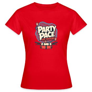 Party Pace Dirt Weekend Bikepacking Tout-terrain Campo - T-shirt Femme - rouge - Devant - AI Model Female 172 dark (172cm)