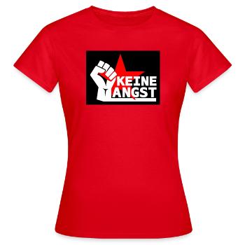Widerstand - Keine Angst - Frauen T-Shirt - Rot - Vorne - AI Model Female 172 dark (172cm)