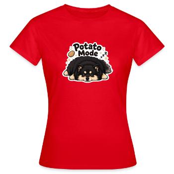 Mode Patate Lapphund finlandais - T-shirt Femme - rouge - Devant - AI Model Female 172 dark (172cm)