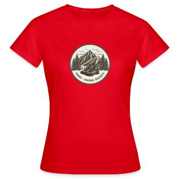 Société de randonnée du Harz | Insigne vintage de plein air - T-shirt Femme - rouge - Devant - AI Model Female 172 dark (172cm)