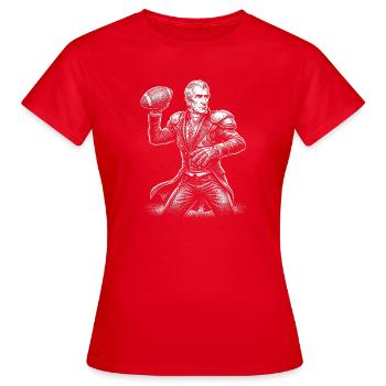 William Henry Harrison American Football - Women's T-Shirt - red - Front - AI Model Female 172 dark (172cm)