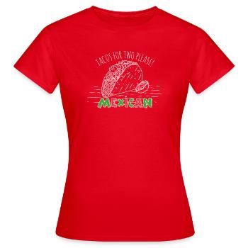 Tacos, Mexican food - Women's T-Shirt - red - Front - AI Model Female 172 dark (172cm)