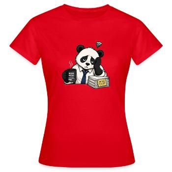 WORK_MODE_LOADING - Women's T-Shirt - red - Front - AI Model Female 172 dark (172cm)