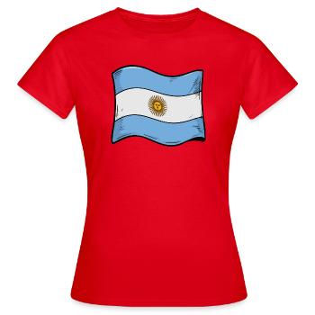 Art du drapeau solaire argentin - T-shirt Femme - rouge - Devant - AI Model Female 172 dark (172cm)