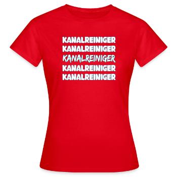 Beruf Kanalreiniger - Frauen T-Shirt - Rot - Vorne - AI Model Female 172 dark (172cm)