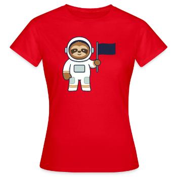 Space Sloth Adventure - Women's T-Shirt - red - Front - AI Model Female 172 dark (172cm)