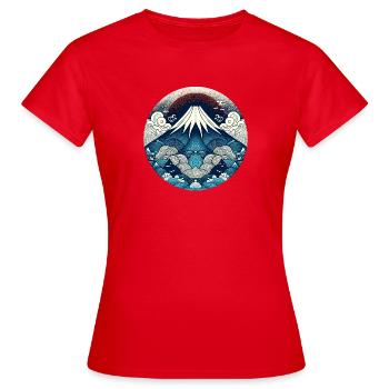 Reve de Fuji - T-shirt Femme - rouge - Devant - AI Model Female 172 dark (172cm)