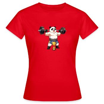 Panda Powerlifting Champion - T-shirt Femme - rouge - Devant - AI Model Female 172 dark (172cm)