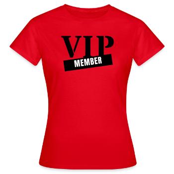 Membre VIP - Fête du Club pour Personnes Très Importantes - T-shirt Femme - rouge - Devant - AI Model Female 172 dark (172cm)
