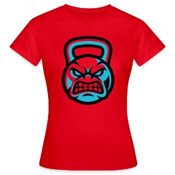 Graphique du Diable avec kettlebell - T-shirt Femme - rouge - Devant - AI Model Female 172 dark (172cm)