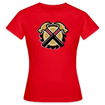Logo du marteau Zimmermann - T-shirt Femme - rouge - Devant - AI Model Female 172 dark (172cm)