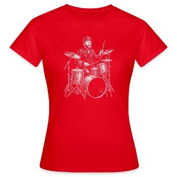 Ulysses S Grant joue de la batterie - T-shirt Femme - rouge - Devant - AI Model Female 172 dark (172cm)