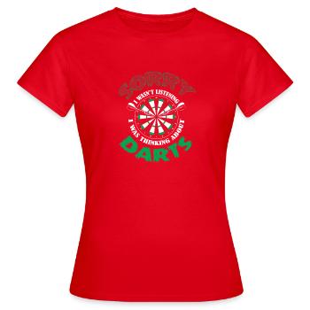 Dartpfeil de fléchettes - T-shirt Femme - rouge - Devant - AI Model Female 172 dark (172cm)