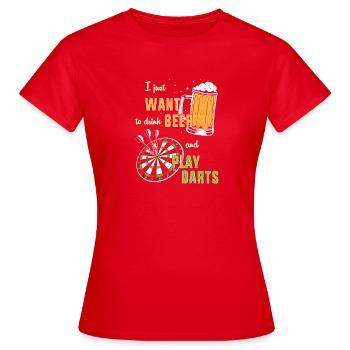 Dartpfeil de fléchettes - T-shirt Femme - rouge - Devant - AI Model Female 172 dark (172cm)