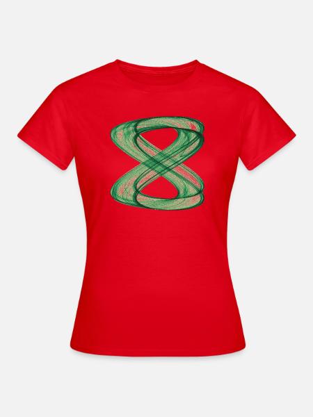 Verflochtene Bahnen - Frauen T-Shirt - Rot