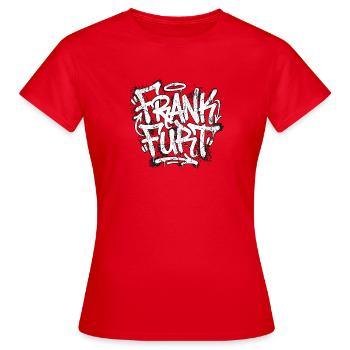 Frankfurt Graffiti Hip Hop - Frauen T-Shirt - Rot - Vorne - AI Model Female 172 dark (172cm)