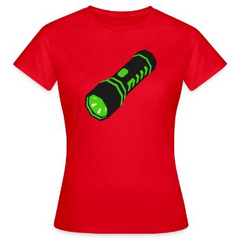 Taschenlampe Licht Icon - Frauen T-Shirt - Rot - Vorne - AI Model Female 172 dark (172cm)