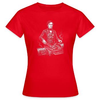 Franklin Pierce Grilling BBQ - T-shirt Femme - rouge - Devant - AI Model Female 172 dark (172cm)