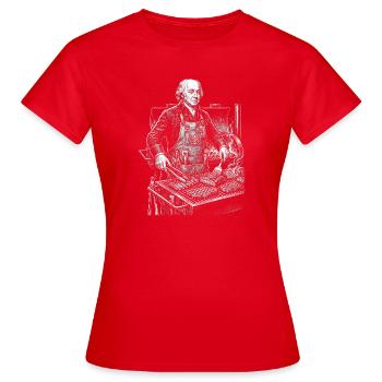 John Adams Grilling BBQ - T-shirt Femme - rouge - Devant - AI Model Female 172 dark (172cm)