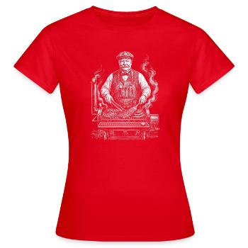 William Howard Taft Barbecue Grillé - T-shirt Femme - rouge - Devant - AI Model Female 172 dark (172cm)