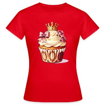 Cupcake Royale couronné - T-shirt Femme - rouge - Devant - AI Model Female 172 dark (172cm)
